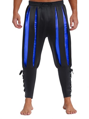 inhzoy Herren Piratenhose Mittelalterliches Wikinger Kostüm Renaissance Steampunk Schnürung Hose Cosplay Outfits Blau S inhzoy Herren Piratenhose Mittelalterliches Wikinger Kostüm Renaissance Steampunk Schnürung Hose Cosplay Outfits Blau S von inhzoy