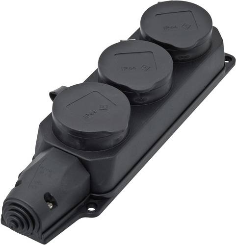 InterBär 9006-004.01 Steckdosenleiste 3fach Schwarz ohne Stecker 1St. von interBär