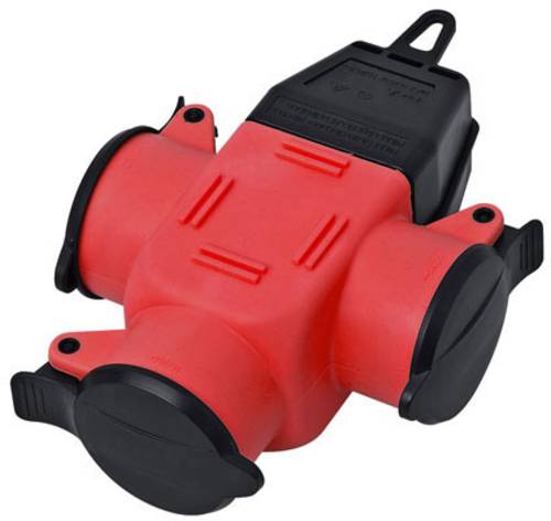 InterBär 9007-002.01 3fach-Kupplung Gummi 230V Rot IP44 von interBär