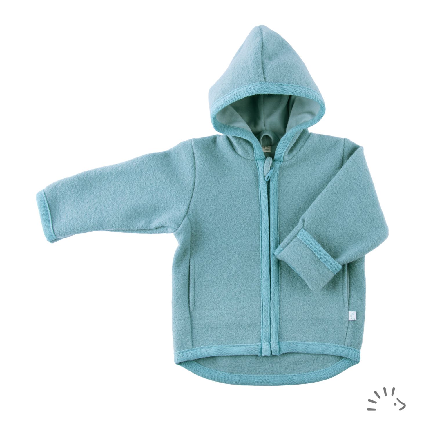 Iobio Jacke aus Wollwalk - Style Milo - Petrol 110 / 116 Iobio Jacke aus Wollwalk - Style Milo - Petrol 110 / 116 von iobio