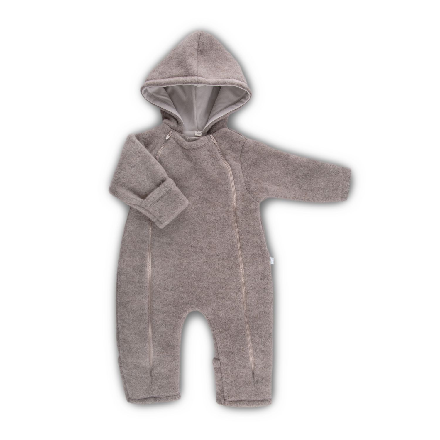 Iobio Wollfleece-Overall mit Doppelreißverschluss - 74 / 80 Sand Melange Iobio Wollfleece-Overall mit Doppelreißverschluss - 74 / 80 Sand Melange von iobio