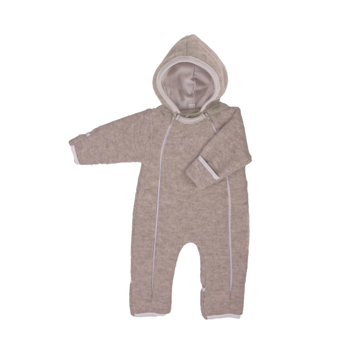 Iobio Wollfleece-Overall mit Doppelreißverschluss - Beige Melange 44 Iobio Wollfleece-Overall mit Doppelreißverschluss - Beige Melange 44 von iobio