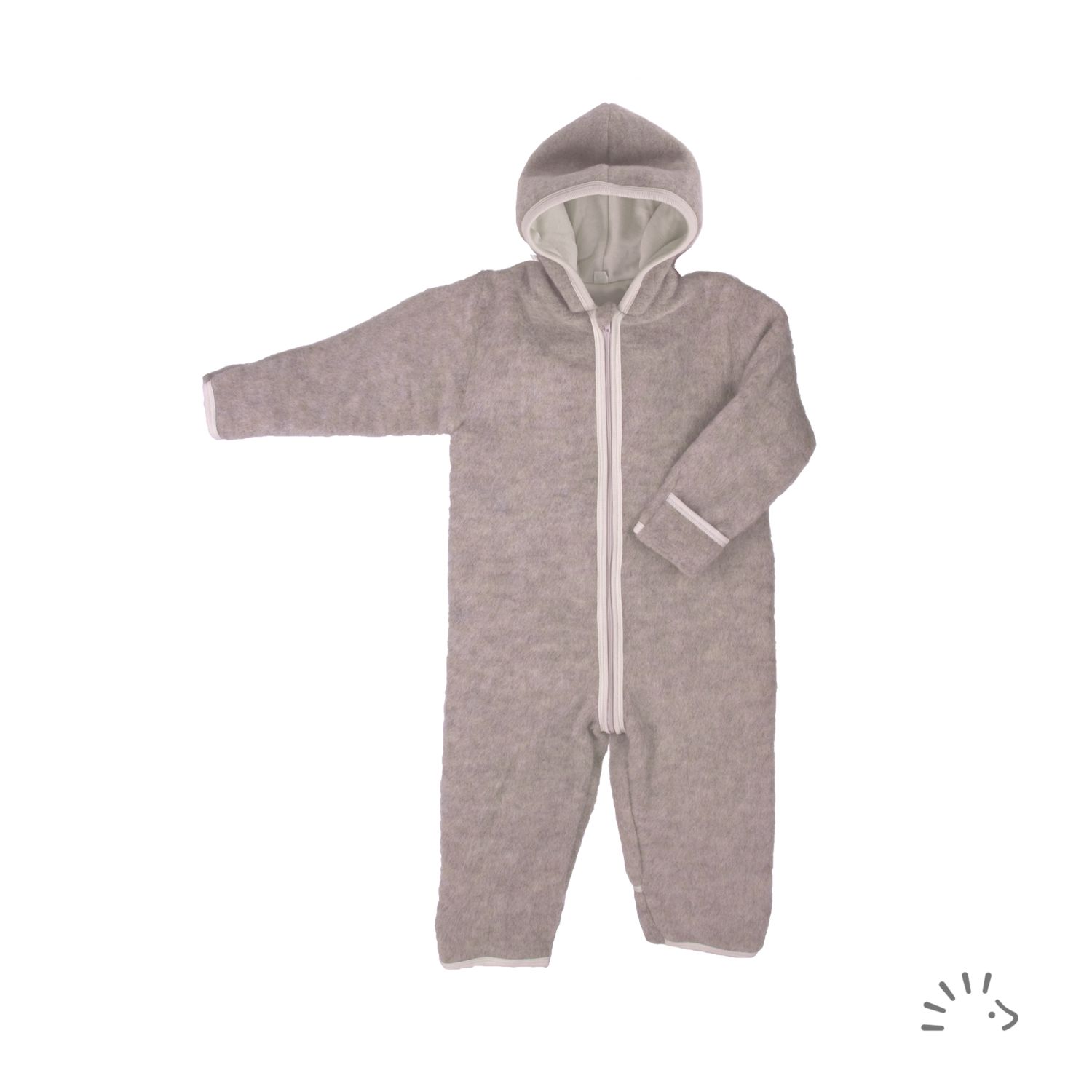 iobio Overall aus Wollfleece mit Reißverschluss - Beige Melange 74 / 80 iobio Overall aus Wollfleece mit Reißverschluss - Beige Melange 74 / 80 von iobio