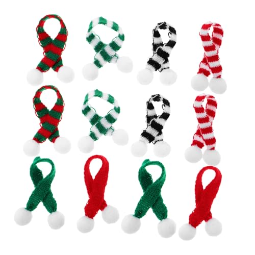 iplusmile 12 Stück Teiliges Mini Weihnachtsstrickschal Farben Handgestrickte Mini Schals für Puppen Haustier Dekoration Weinflaschen Schmuck Festliche DIY Zubehör für Puppenhaus und iplusmile 12 Stück Teiliges Mini Weihnachtsstrickschal Farben Handgestrickte Mini Schals für Puppen Haustier Dekoration Weinflaschen Schmuck Festliche DIY Zubehör für Puppenhaus und von iplusmile