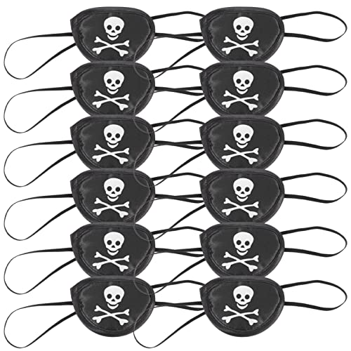 iplusmile 12Stücke Piraten Augenklappen mit Schädelmuster Cosplay Augenmaske für Erwachsene für Halloween Karneval und Piratenpartys Bequem und Leicht Vielseitig iplusmile 12Stücke Piraten Augenklappen mit Schädelmuster Cosplay Augenmaske für Erwachsene für Halloween Karneval und Piratenpartys Bequem und Leicht Vielseitig von iplusmile