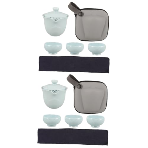 iplusmile 2 Sets Reise Teeset Teebecher Teetassen Teetassen Keramik Tee Servierset Keramik Teetasse Keramik Teegeschirr Set Keramik Teetasse Heim Teegeschirr Chinesisches von iplusmile