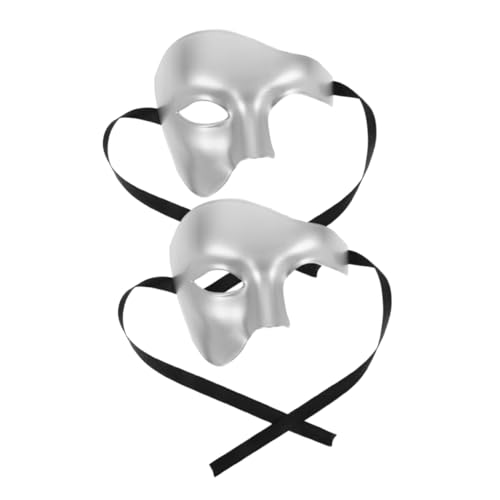 iplusmile 2 Stück Halbgesichts Maske Silber Vintage Masquerade Ball Masken für Herren Karneval Halloween Party Dekorative Robuste Materialien Bequeme Vielseitiges Kostümzubehör iplusmile 2 Stück Halbgesichts Maske Silber Vintage Masquerade Ball Masken für Herren Karneval Halloween Party Dekorative Robuste Materialien Bequeme Vielseitiges Kostümzubehör von iplusmile