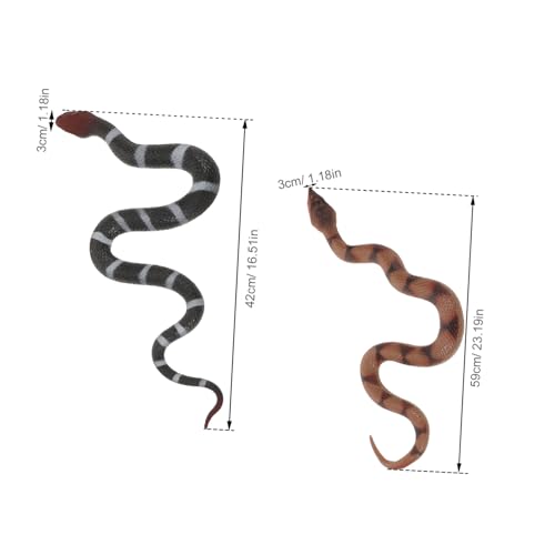 iplusmile 2 Stück Realistische Simulation Schlangen aus Weichem TPR Gummi Flexible Reptilienfiguren für Halloween Streiche Dekoration und Outdoor Lebensechte Schlangenmodelle iplusmile 2 Stück Realistische Simulation Schlangen aus Weichem TPR Gummi Flexible Reptilienfiguren für Halloween Streiche Dekoration und Outdoor Lebensechte Schlangenmodelle von iplusmile