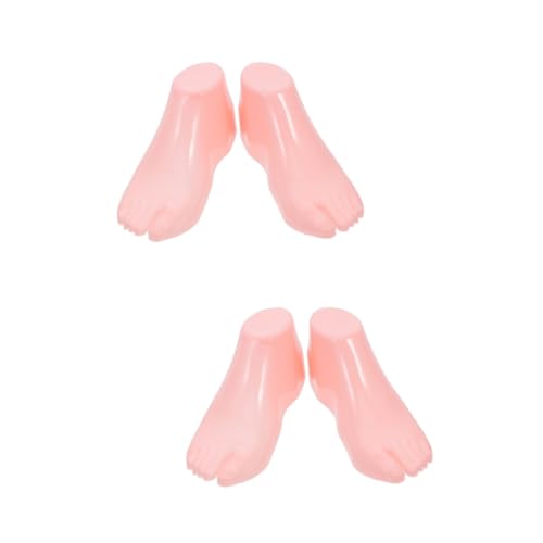 iplusmile 2st Schuhspanner Schuhpuppe Fußform Schaufensterpuppenbeine Knöchelschaufensterpuppe Schaufensterpuppe Nähen Schuhmodell Schuhformhalter Armbandfußmodell Schuhbaum Rosa Plastik von iplusmile