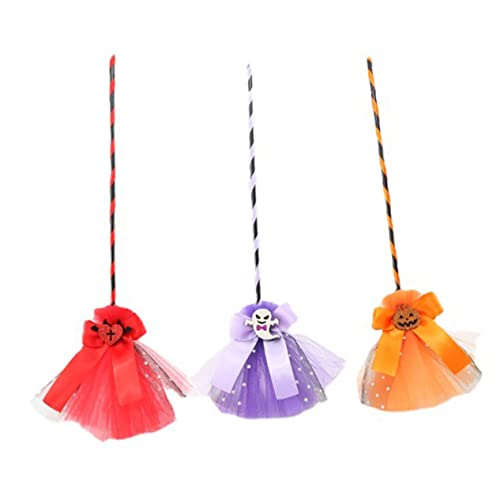 iplusmile 3 STÜCKE Teiliges Hexenbesen Halloween Dekorationsprop Kunststoff Hexenbesen Orange Rot Ornament für Kostüm und Themenpartys Hexen Cosplay Zubehör iplusmile 3 STÜCKE Teiliges Hexenbesen Halloween Dekorationsprop Kunststoff Hexenbesen Orange Rot Ornament für Kostüm und Themenpartys Hexen Cosplay Zubehör von iplusmile