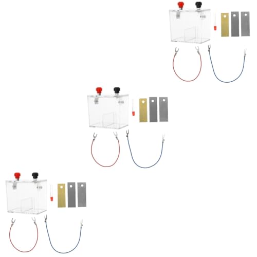 iplusmile 3 Sätze Batterieexperimentelle Ausrüstung praktisches werkzeug stromerzeugung Batterie Experiment Kit Obstbatterie selber machen Fruchtbatterie-Experiment-Stütze Kupfer Eisen Zink von iplusmile