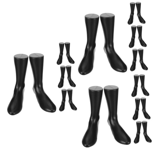 iplusmile 3 Sätze Fußform-schuhspanner Schaufensterpuppenbein Knöchelsocken Männer Fußsocken Schaufensterpuppe Fußmodell Mannequin-fuß Socken-ausstellungsmodell Plastik Black 4 Stück * 3 von iplusmile