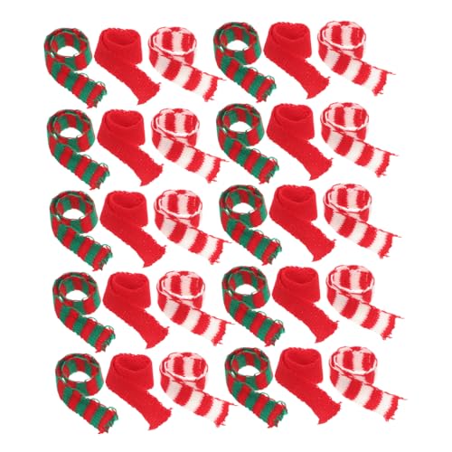 iplusmile 30 Stück Teiliges Mini Strickschals aus Wolle Dekorative Weihnachtsdeko in Rot Weiß Grün Fein Gestrickt Niedliche Mini Schals für Puppen und Bastelprojekte Festliche Tisch und iplusmile 30 Stück Teiliges Mini Strickschals aus Wolle Dekorative Weihnachtsdeko in Rot Weiß Grün Fein Gestrickt Niedliche Mini Schals für Puppen und Bastelprojekte Festliche Tisch und von iplusmile