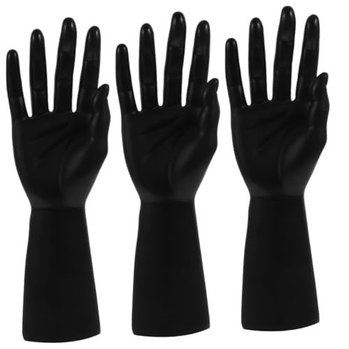 iplusmile 3st Handmodell-requisiten Displayhalter Für Handmodelle Handschaufensterpuppe Zur Handschuhpräsentation Ringhalter Für Handmodelle Mannequin-hand Handschmuckhalter Plastik Black von iplusmile