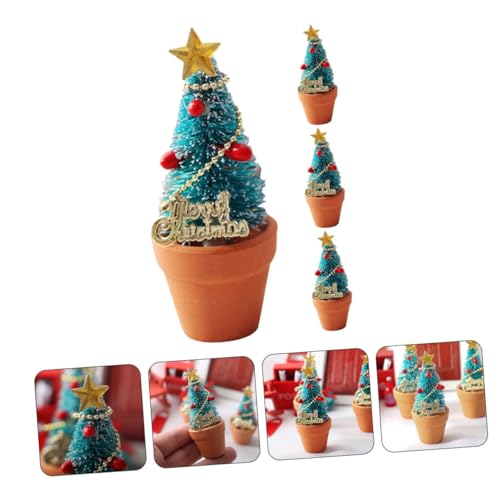 iplusmile 4 Stück Teiliges Mini Weihnachtsbaum Puppenhaus Dekoration Resin Keramik Langlebig Festlich für Tisch Regal Vitrine Geeignet iplusmile 4 Stück Teiliges Mini Weihnachtsbaum Puppenhaus Dekoration Resin Keramik Langlebig Festlich für Tisch Regal Vitrine Geeignet von iplusmile