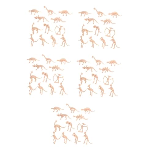 iplusmile 5 Sätze Dinosaurier-skelettmodell Dinosaurier Puzzle Dinosaurier Figuren Dinosaurier Dekoration Gefälschter Dinosaurier Dinosaurierknochen Kleine Dinos Plastik Beige 12 Stück * 5 von iplusmile