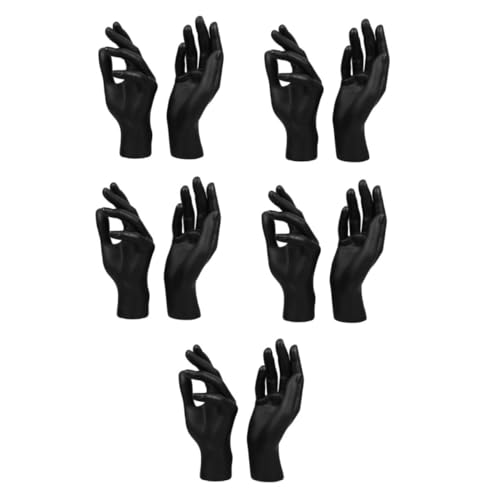 iplusmile 5 Sätze Handmodell-requisiten Schmuckdisplay Schmuckpräsentation Dekoration Handmodell Schmuck Zubehör Hand Modell Handschmuckständerhalter Fingerskulptur Plastik Black 2 Stück * 5 von iplusmile