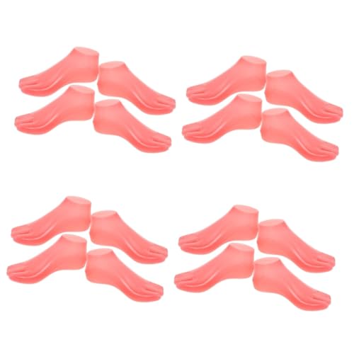 iplusmile 8 Paare Schuh-display-requisiten Schuhe Unterstützen Shaper Fußsockenmodell Sandalen Fußmodell Schuhe Sockenmodell Gefälschtes Fußmodell Fußketten-display Gefälschter Fuß Pp Rosa von iplusmile