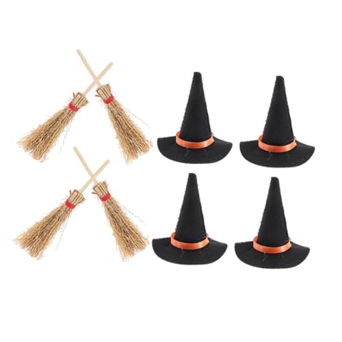 iplusmile 8Stücke Mini Hexenhüte und Besen für Halloween Dekoration Puppenhaus Zubehör Verarbeitung für DIY Miniaturprojekte Lebensechte Details Vielseitig Einsetzbar iplusmile 8Stücke Mini Hexenhüte und Besen für Halloween Dekoration Puppenhaus Zubehör Verarbeitung für DIY Miniaturprojekte Lebensechte Details Vielseitig Einsetzbar von iplusmile