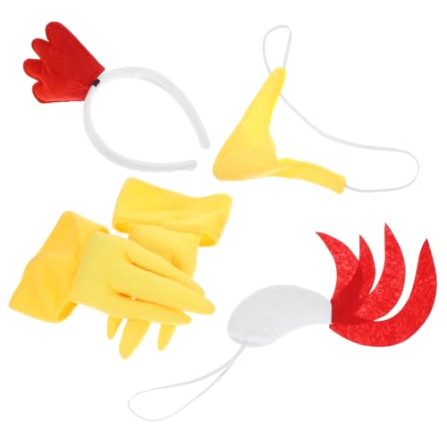 iplusmile Küken Kostüm Set Weißes Federhaarband Leichtes Party Accessoire Hühnchen Verkleidung Stirnband mit Krallen Zubehör für Karneval und Mottopartys iplusmile Küken Kostüm Set Weißes Federhaarband Leichtes Party Accessoire Hühnchen Verkleidung Stirnband mit Krallen Zubehör für Karneval und Mottopartys von iplusmile