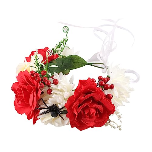 iplusmile Künstlicher Rosenblumenkranz Haarreif mit Roten Beeren Langlebiges Stirnband für Hochzeit Party Weihnachten und Halloween Eleganter Haarschmuck für Damen und Mädchen iplusmile Künstlicher Rosenblumenkranz Haarreif mit Roten Beeren Langlebiges Stirnband für Hochzeit Party Weihnachten und Halloween Eleganter Haarschmuck für Damen und Mädchen von iplusmile