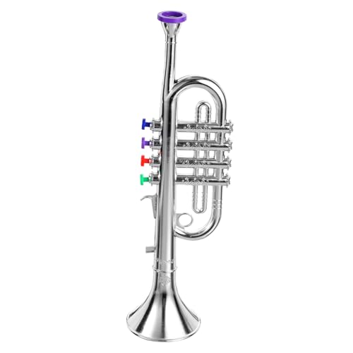 iplusmile Kunststoff Trompete Leichtes Pädagogisches Blasinstrument für Anfänger Jungen Mädchen Musik Lernspielzeug Silberfarbenes Instrument für Kreatives und Raumdekoration iplusmile Kunststoff Trompete Leichtes Pädagogisches Blasinstrument für Anfänger Jungen Mädchen Musik Lernspielzeug Silberfarbenes Instrument für Kreatives und Raumdekoration von iplusmile
