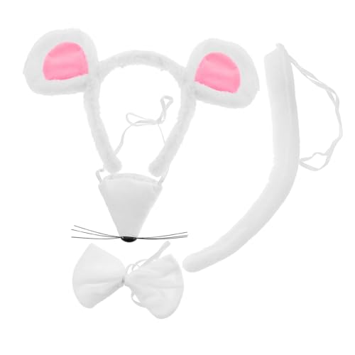 iplusmile Mauskostüm Set mit Verstellbarem Haarreifen Weißem Mäuseohr Stirnband und Tierisches Halloween Partyzubehör für Erwachsene Geeignet für Kostümfeste und Cosplay iplusmile Mauskostüm Set mit Verstellbarem Haarreifen Weißem Mäuseohr Stirnband und Tierisches Halloween Partyzubehör für Erwachsene Geeignet für Kostümfeste und Cosplay von iplusmile