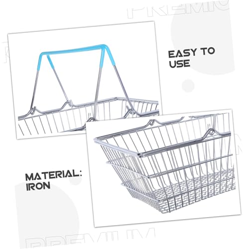 iplusmile Mini Einkaufswagen für Robustem Großer Hellblauer Aufbewahrungskorb mit Henkel Kleines Spielzeugkörbchen für Kaufladen und Puppenhaus für Junge Mädchen und Fantasievolles iplusmile Mini Einkaufswagen für Robustem Großer Hellblauer Aufbewahrungskorb mit Henkel Kleines Spielzeugkörbchen für Kaufladen und Puppenhaus für Junge Mädchen und Fantasievolles von iplusmile