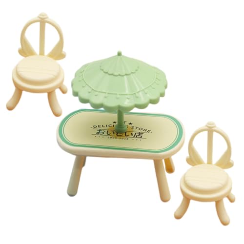 iplusmile Miniatur Esszimmer Möbelset mit Tisch Stühlen und Beigem Sonnenschirm Realistische Puppenhaus Deko Kompakte Miniatur Möbel für Mini Haus Zubehör iplusmile Miniatur Esszimmer Möbelset mit Tisch Stühlen und Beigem Sonnenschirm Realistische Puppenhaus Deko Kompakte Miniatur Möbel für Mini Haus Zubehör von iplusmile