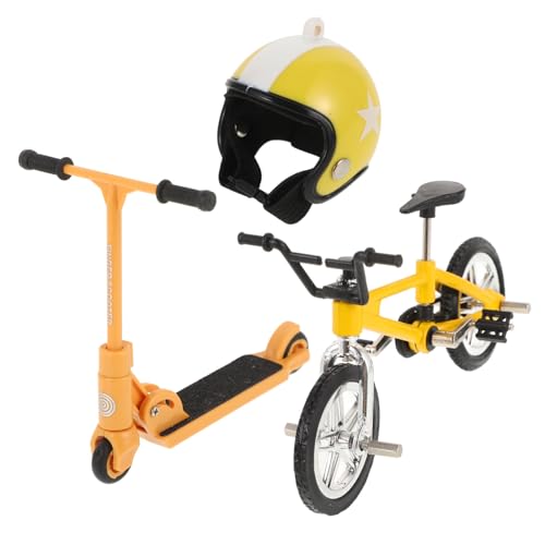 iplusmile Miniatur Puppenhaus Fahrrad Gelbes Retro Bike Scooter und Helm Modell Langlebige Plastik Dekoration für Puppenhaus Zubehör und Miniatur Ausstattung iplusmile Miniatur Puppenhaus Fahrrad Gelbes Retro Bike Scooter und Helm Modell Langlebige Plastik Dekoration für Puppenhaus Zubehör und Miniatur Ausstattung von iplusmile