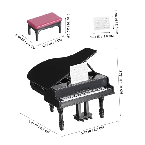 iplusmile Miniaturpiano mit Hocker Puppenhaus Dekoration Mini Möbelset für Puppenhaus Zimmer Musik Atmosphäre Robust und Kompakt für Miniaturlandschaften und Wohnraumgestaltung iplusmile Miniaturpiano mit Hocker Puppenhaus Dekoration Mini Möbelset für Puppenhaus Zimmer Musik Atmosphäre Robust und Kompakt für Miniaturlandschaften und Wohnraumgestaltung von iplusmile