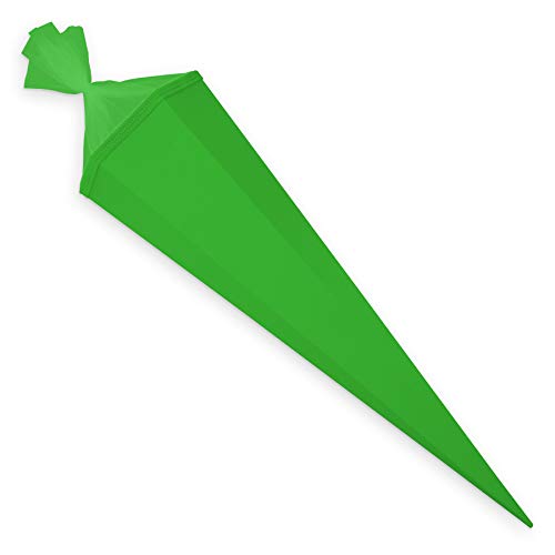 itenga Bastelschultüte 85 cm eckig Schultütenrohling mit Tüllverschluss (Grün) von itenga