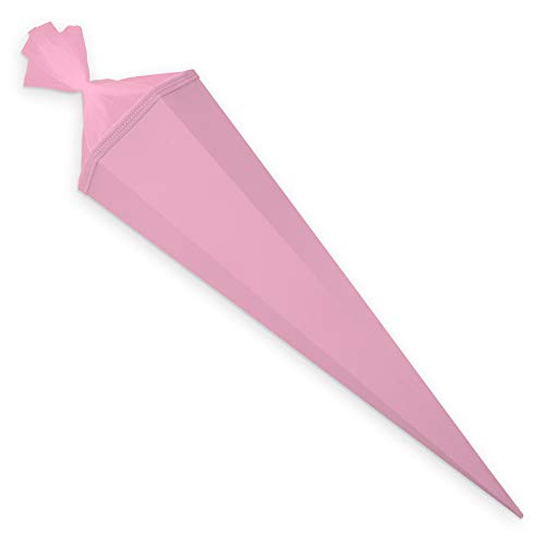 itenga Bastelschultüte 85 cm eckig Schultütenrohling mit Tüllverschluss (Rosa) von itenga