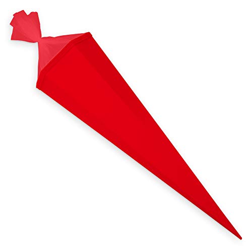 itenga Bastelschultüte 85 cm eckig Schultütenrohling mit Tüllverschluss (Rot) von itenga