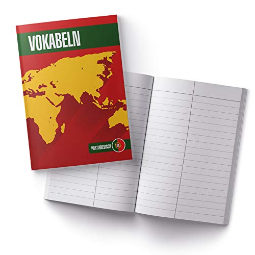 itenga Vokabelheft Portugiesisch Schule Schulbedarf Notizbuch Lernen Vokabeln Fremdsprache DIN A5 von itenga