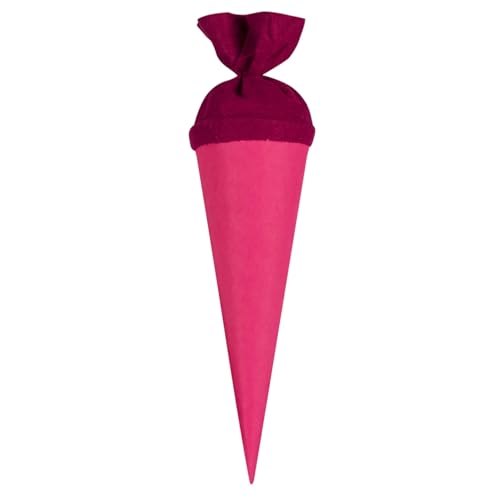 itenga kleine Bastelschultüte Geschwister Schultütenrohling Zuckertüte Schultüte 35cm rund mit Filzverschluss (pink) von itenga