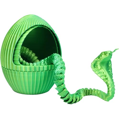 itrimaka 3D-Schlangeneier, 3D-gedrucktes Schlangenei,Flexibles Schlangen-Schreibtischspielzeug | 3D-gedrucktes Zahnrad-Ei mit Schlange im Inneren, Fidget Animals Toys Decor Executive Desk Toys für von itrimaka