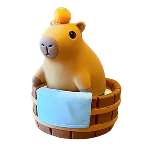 itrimaka Capybara-Harzfiguren, Miniatur-Capybara-Harz | Auto Armaturenbrett Capybara Figur - Sammelfigur, niedliche Skulptur für die -Desktop-Bücherregal-Dekoration von itrimaka