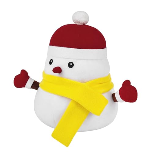 itrimaka Gefüllter Schneemann, Schneemann-Plüsch,Winter-Schneemann-Puppe, gefülltes Plüschtier, Weihnachts-Tischdekoration | Gefüllte Weihnachts-Schneemann-Figuren, Sofakissen, 30 cm, von itrimaka