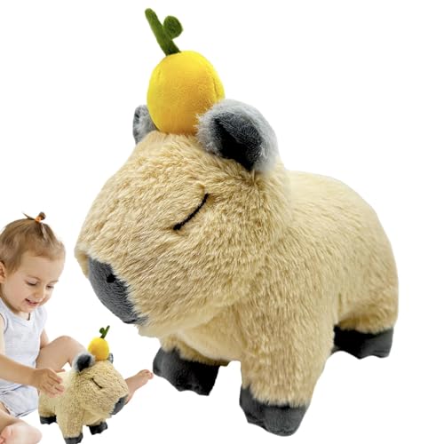 itrimaka Gefülltes Capybara, Capybara Stofftier - Cute Toys Weiches Capybara-Plüschkissen,Capybara Stuff, Spielzeugfüllung, lustiges Stofftier für Kinder, Zuhause, Familie, Mädchen von itrimaka