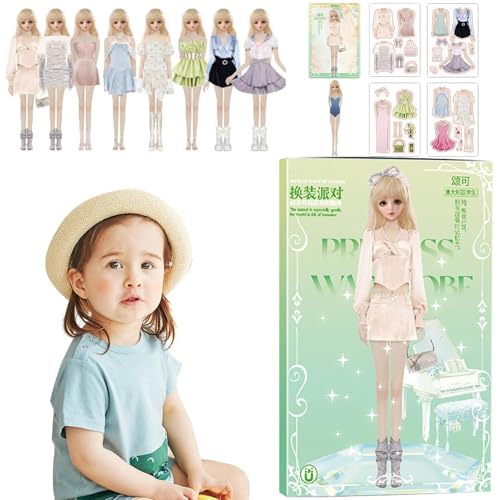 itrimaka Magnet-Outfit und Zubehörteile, Magnetische Anziehpuppen | Anziehpuppen-Spielset-Spielzeug | Smooth Dolls Spielset Tragbares Rollenspielspielzeug für Kinder im Alter von 3 bis 12 Jahren, und von itrimaka