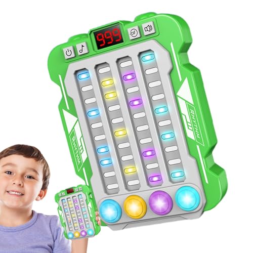 itrimaka Music Rhythm Master Speed ​​Push-Spiel, Quick Push Hand Speed ​​Machine - Kinderspielzeug zum Stressabbau - Pädagogisch einstellbare Modi leuchten schnell auf, Push-Blasenspielzeug für Reisen von itrimaka