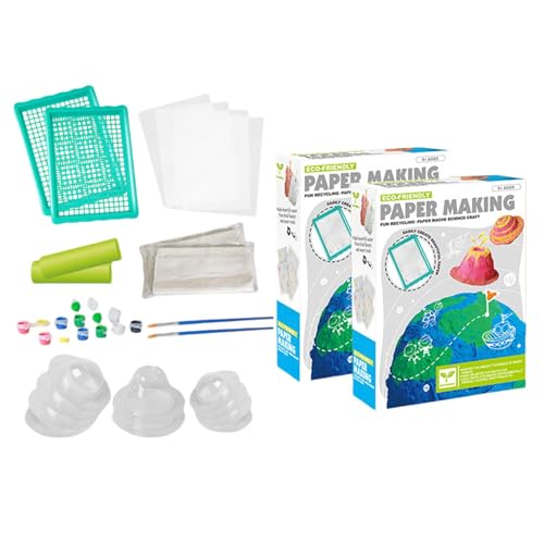 itrimaka Papierherstellungsset für Kinder, Papierbastelset - Kunsthandwerks-Papierherstellungsset | Experimentierset mit farbigen Farben für Zuhause, Wochenend-Eltern-Kind-Aktivitäten, Schulprojekte von itrimaka