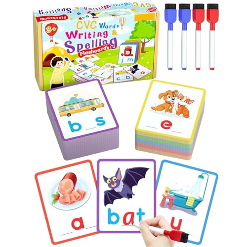 jamgeery Buchstabierspiele | Rechtschreib Lernspiele,Schreib-Lernkarten Zubehör für Kinder von 3 bis 6 Jahren für den Einsatz in Homeschool Vorschule Klassenzimmer Lesen und Kindergarten jamgeery Buchstabierspiele | Rechtschreib Lernspiele,Schreib-Lernkarten Zubehör für Kinder von 3 bis 6 Jahren für den Einsatz in Homeschool Vorschule Klassenzimmer Lesen und Kindergarten von jamgeery