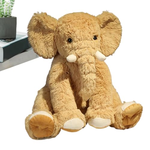 jamgeery Elefant Stofftier,Stoffelefant,Weiche Kuschelpuppe - Schlafender Begleiter, Elefantenspielzeug, niedliche Plüschtiere, Dekoration für Kinder, fantasievolles Spielen von jamgeery