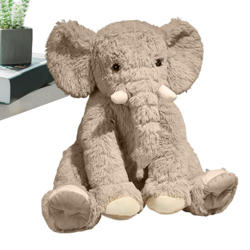 jamgeery Plüschelefant, Elefantenplüschpuppe - Weiche Kuschelpuppe - Schlafender Begleiter, Elefantenspielzeug, niedliche Plüschtiere, Dekoration für Kinder, fantasievolles Spielen von jamgeery