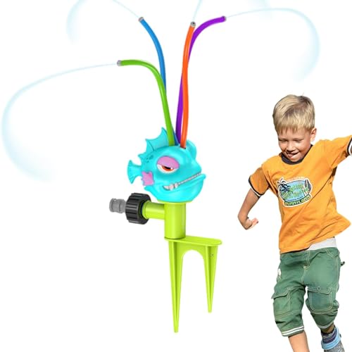 jamgeery Wassersprinkler für Kinder, Spin-Sprinkler-Spielzeug | Sommerspielzeug Spritzspaß | Sprinkler mit rotierendem Spray, Sommer-Außenspielzeug, Kinder-Sprinkler-Spielzeug, Wackelrohre für den von jamgeery