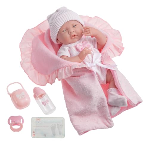 JC TOYS 18780 La Newborn Babypuppe, Rosa, 15.5" von jc toys