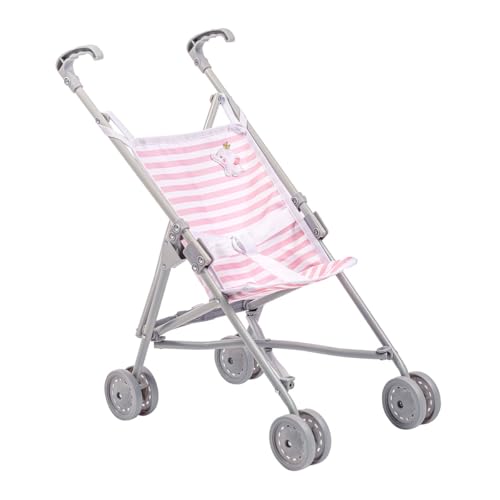 JC Toys Berenguer Boutique | Einfacher Kinderwagen Regenschirm für Babys | Elefant Thema | Rosa | Ab 2 Jahren von jc toys