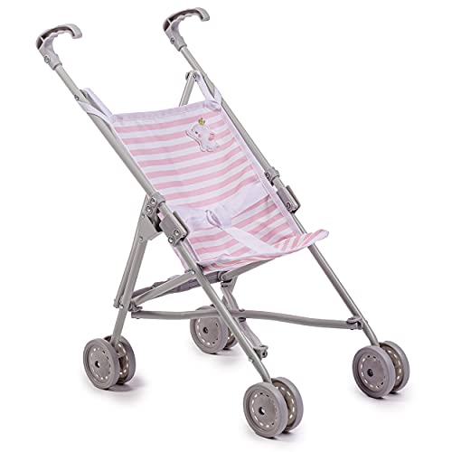 JC Toys Berenguer Boutique | Einfacher Kinderwagen Regenschirm für Babys | Elefant Thema | Rosa | Ab 2 Jahren von jc toys